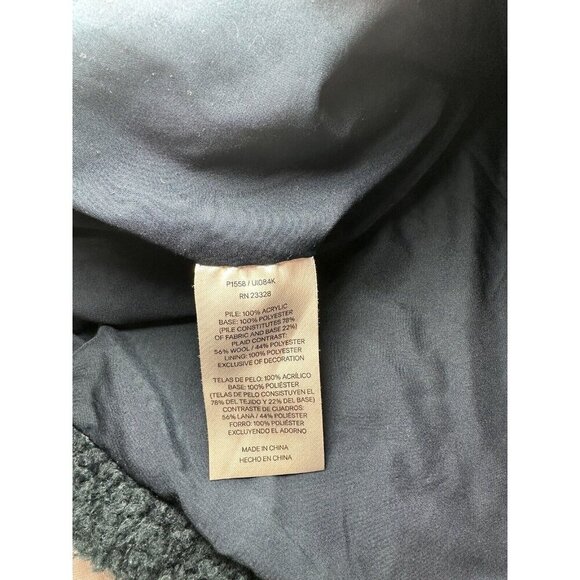 Pendleton Women's Medium Blue Sherpa Teddy Full Zip Fleece Deep Pile Jacket,Sz L - Picture 7 of 9